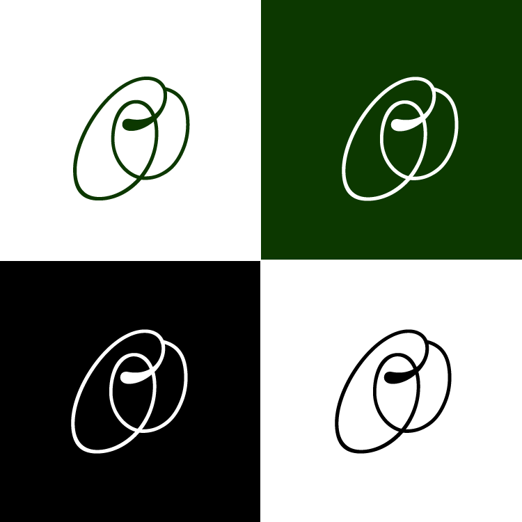 logo simplifié Opuntia sur différents fonds de couleurs tapisserie d'ameublement - identité visuelle et logo