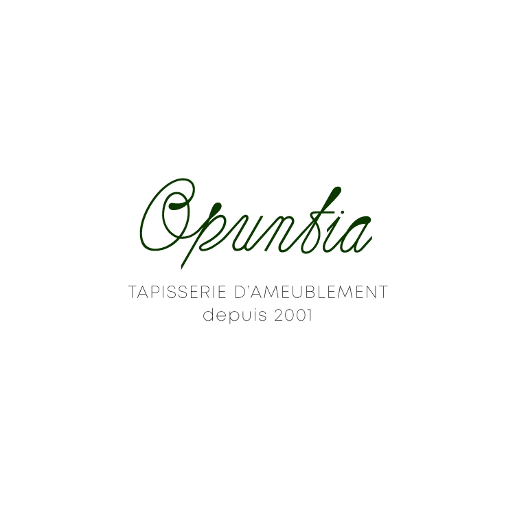 logo Opuntia tapisserie d'ameublement - identité visuelle et logo